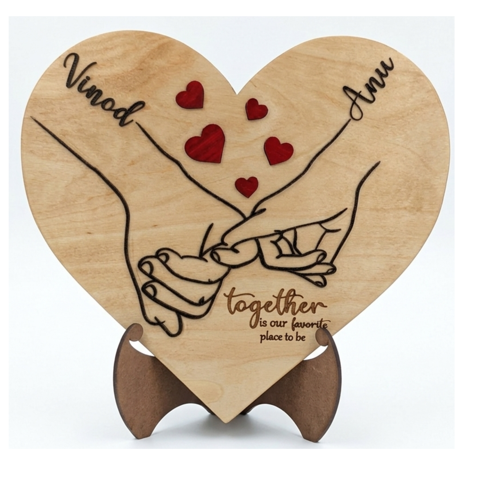Couple Heart Plaque